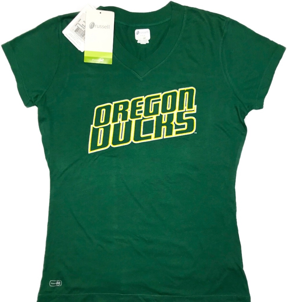 Oregon Ducks Russell Athletic V-Neck T-Shirt